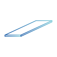 Isometric outline of a closed blue book lying flat viewed from the side